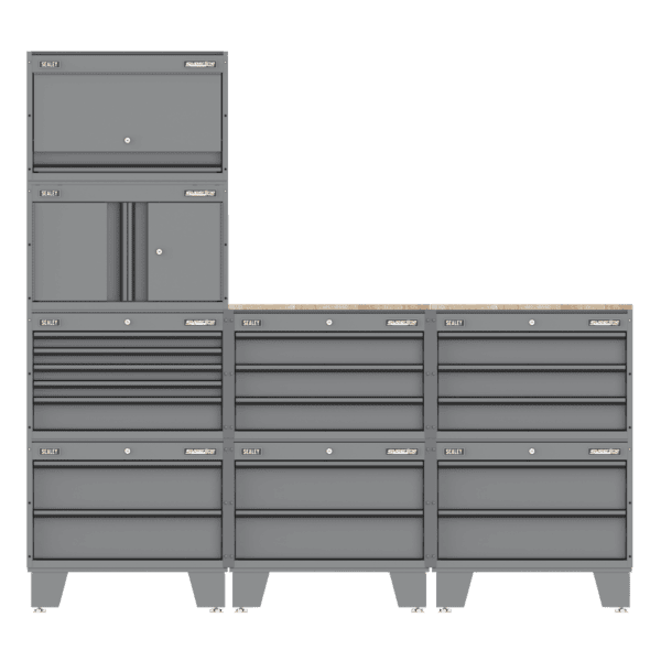 Superline PRO® Connect Modular Storage System with Rubber Wood Worktop 2.03m