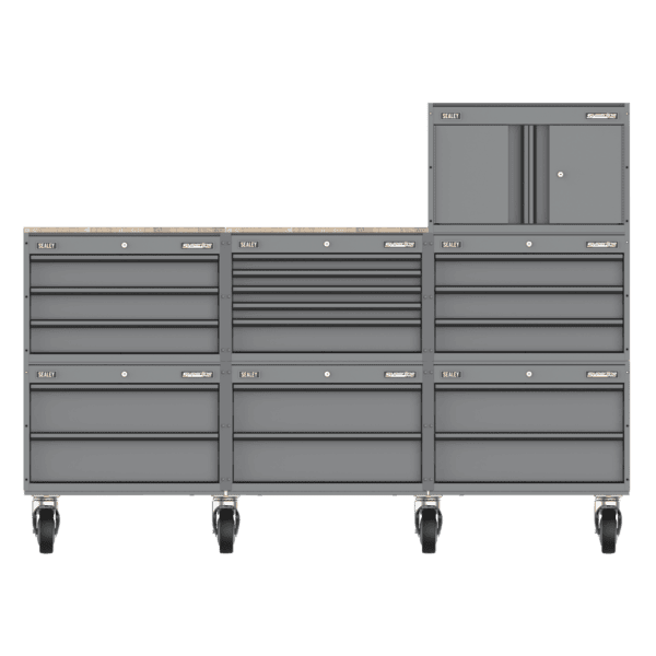 Superline PRO® Connect Modular Storage System with Rubber Wood Worktop 2.03m