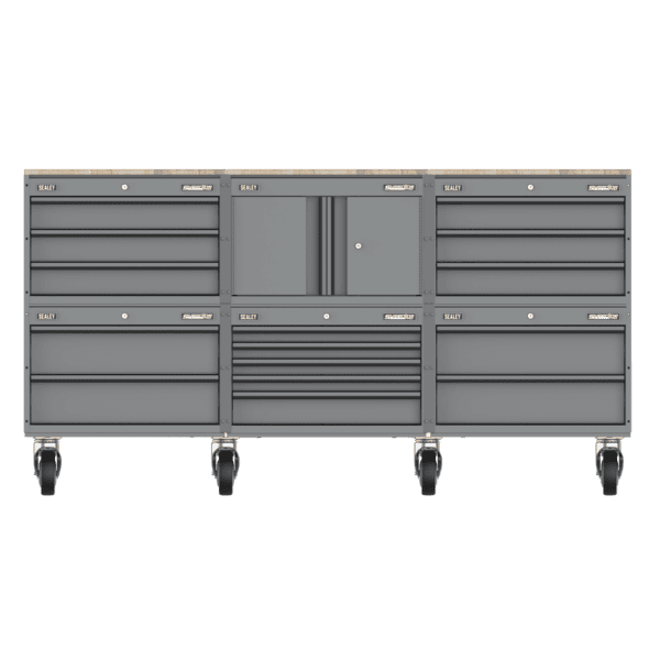 Superline PRO® Connect Modular Storage System with Rubber Wood Worktop 2.03m