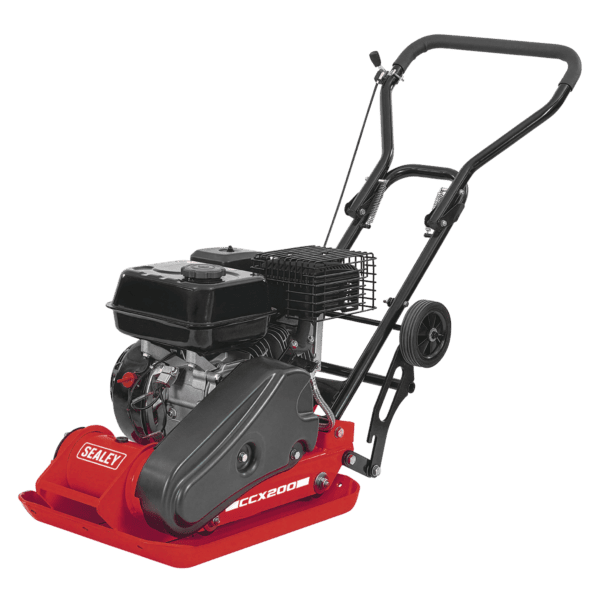 Petrol Plate Compactor with Wheel Kit 61kg Capacity