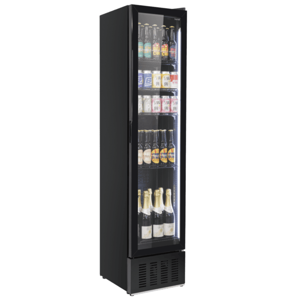 Baridi Tall Drinks/Bar Fridge with Digital Controls & Auto Defrost 160L - Black