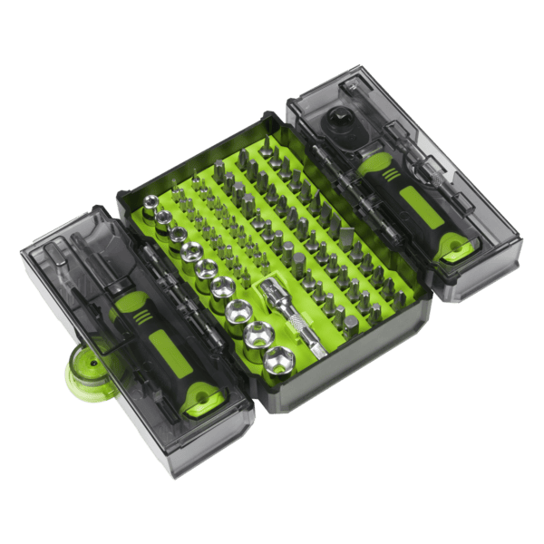 Siegen Socket & Bit Set 1/4"Sq Drive 78pc