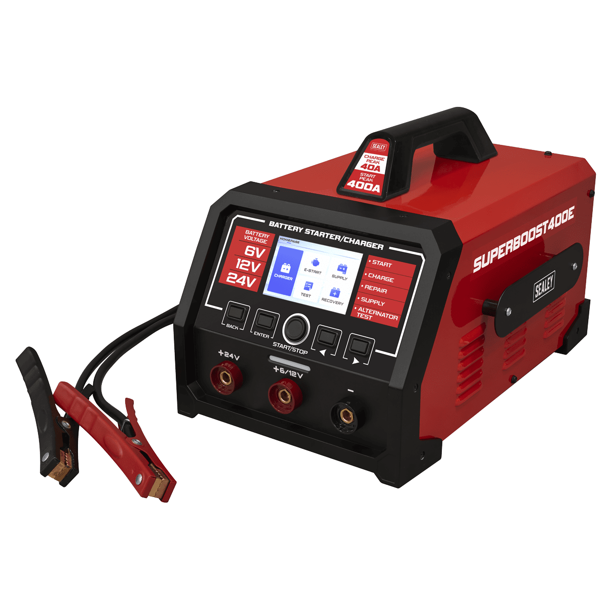 6/12/24V Battery Starter/Charger 400A/230V